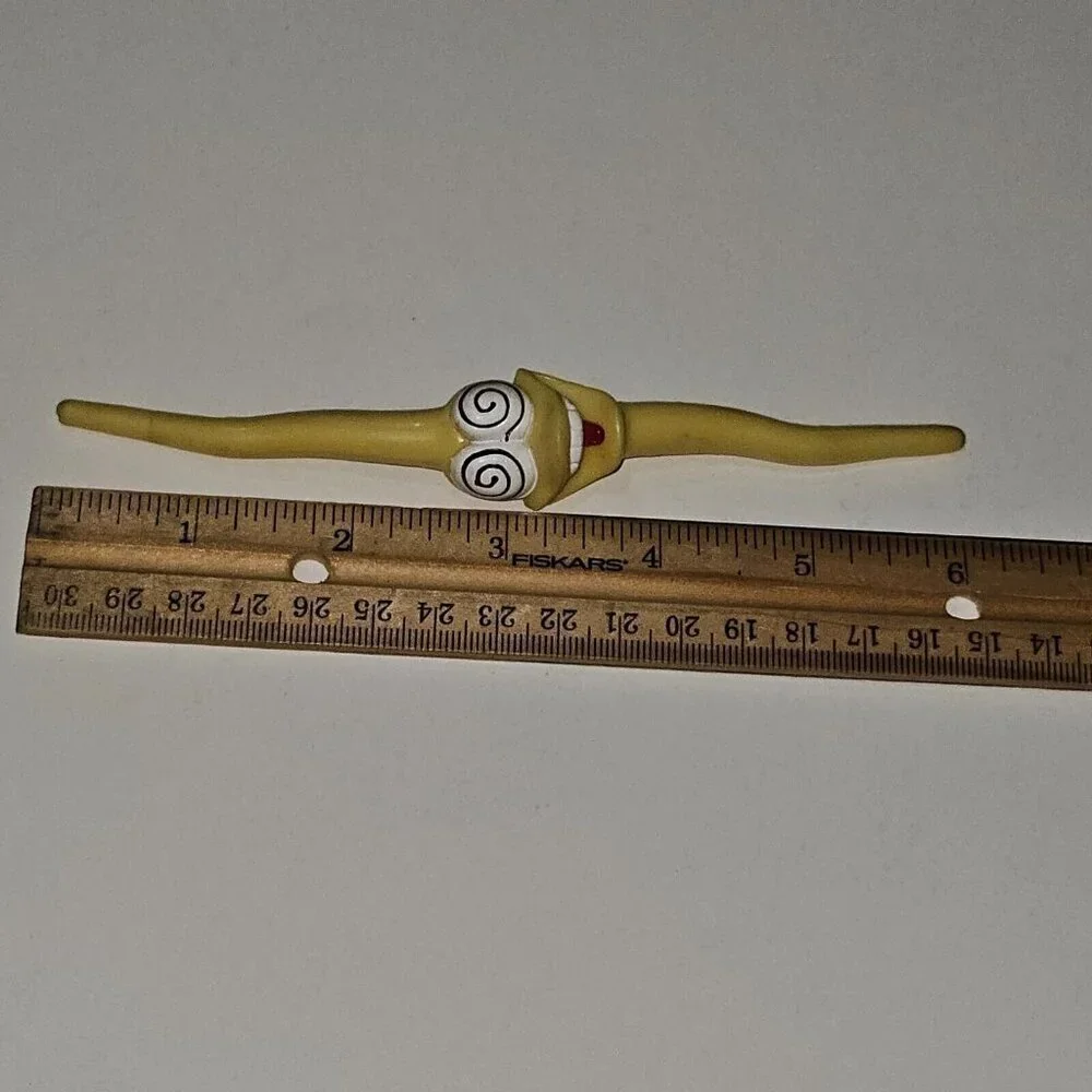 VTG Bendy Toy Bendable Hair Tie Accessory? Spiral Eyes Face Wacky Hair Day